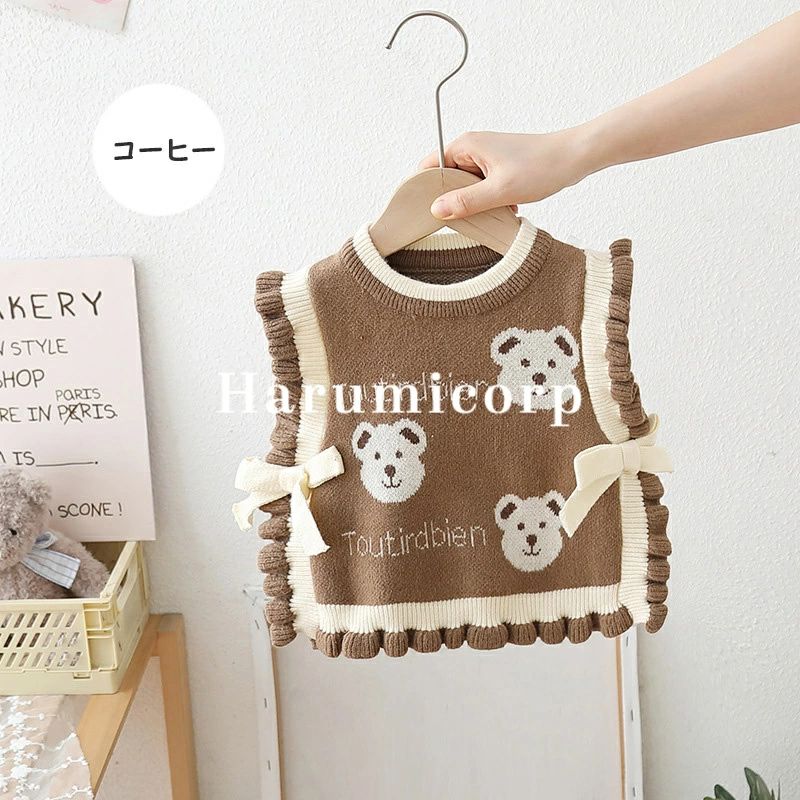 ベビー ニット ベスト あったか ベビー服 男の子 女の子 ニット セーター ベビー ...