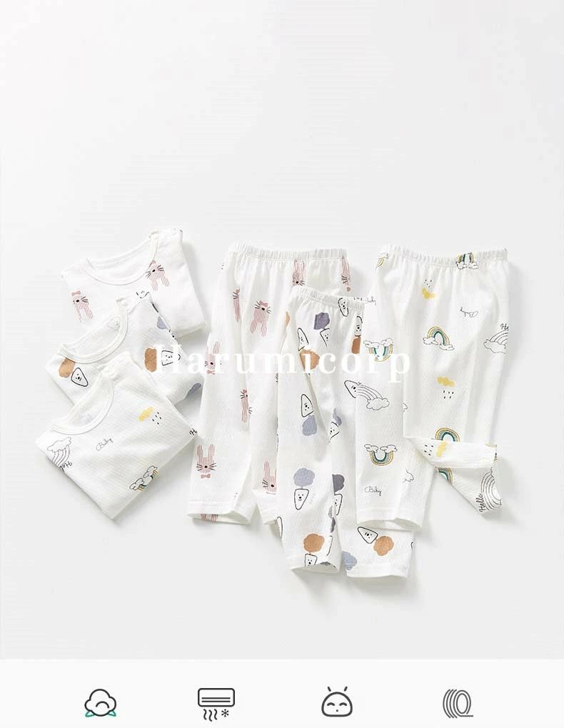 Activeshop楽天市場店のベビー服 セットアップ 春夏秋冬 73cm 80cm 90cm 100cm 110cm ルームウェア 上下セット 長袖 女の子 男の子 コットン 綿 赤ちゃん 新生児 子供服 おしゃれ 韓国子供服 トップス ロングパンツ 部屋着 パジャマ 誕生日 出産お祝い プレゼント 出産準備 お出かけ 入園 保育園｜アングル2