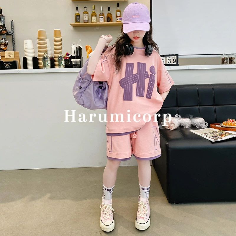 セットアップ キッズ 夏服 ベビー服 女の子 tシャツ 半袖 綿 ショートパンツ 子供...