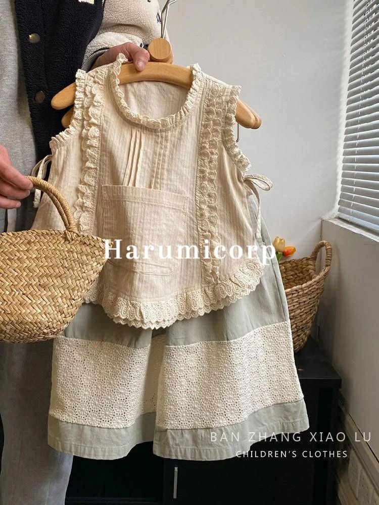 セットアップ キッズ 女の子 子供服 シャツ 九分丈パンツ ジュニア おしゃれ 可愛...