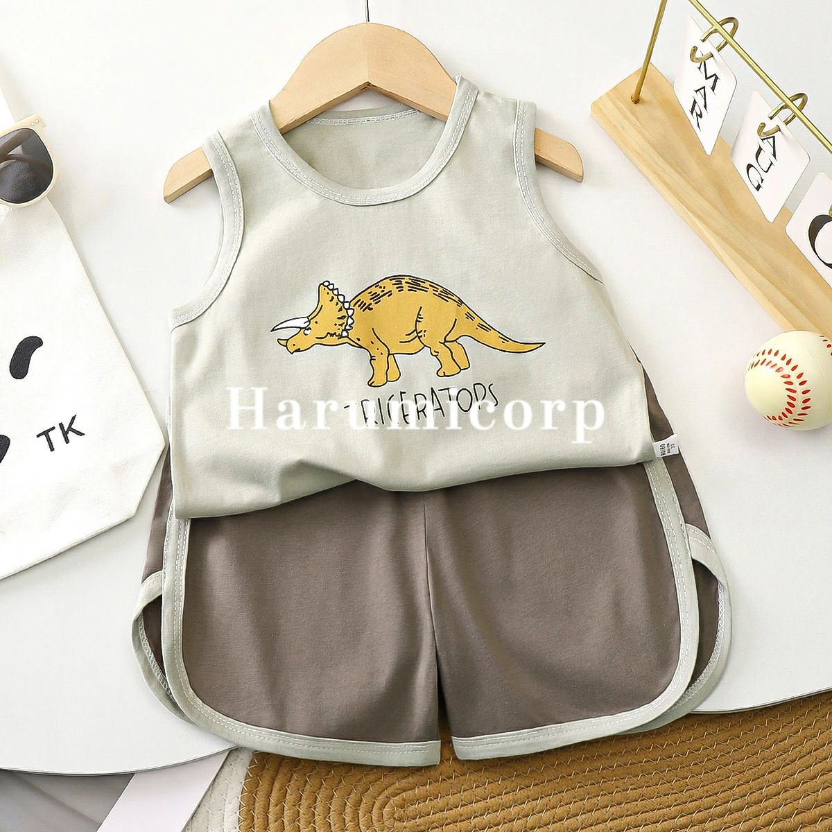 ベビー服 女の子 男の子 上下セット ロンパース パジャマ キッズ ルームウェア 袖...