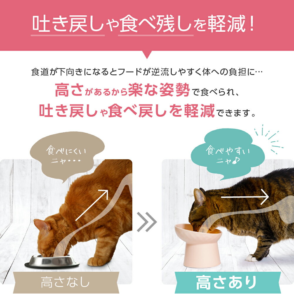 【SNSで話題！楽天1位】 フードボウル 食べやすい 傾斜 高さがある おしゃれ 陶器 猫 犬 食器 餌入れ ペット 猫用食器 猫の食器 吐き戻し ご飯皿 猫皿 餌皿 ご飯台 餌台 食器台 フードボール フードスタンド オシャレ かわいい 斜め エサ入れ 水 セラミック 小型犬 犬用食器 2