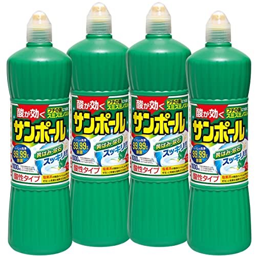 【まとめ買い】サンポール (マイナスイオン) V トイレ洗剤 尿石除去1000ml×4 送料無料