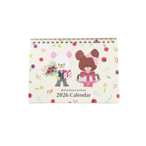 スクエア くまのがっこう 2026年 カレンダー 卓上 緑 39KCA-3 送料無料