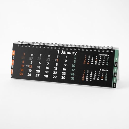 イノベーター 2026年 カレンダー 卓上 スリム 黒 31401006 送料無料