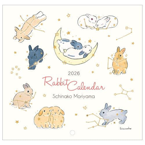 アクティブコーポレーション 2026 カレンダー 壁掛け 森山標子 Rabbit Calendar 26ACL-74 2026年 1月始 送料無料