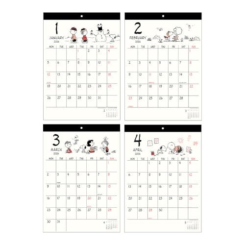 サンスター文具 スヌーピー 2026年 カレンダー 壁掛け PEANUTS スヌーピー S8521441 送料無料