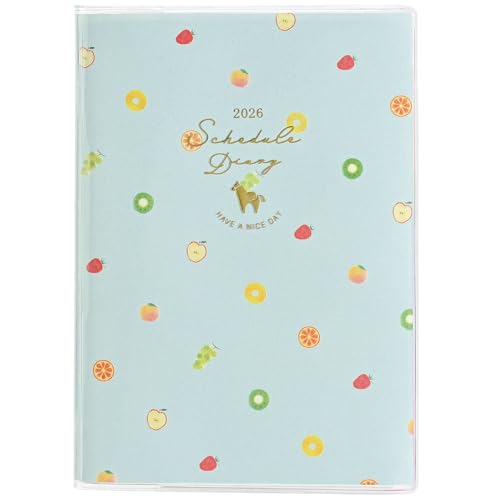 クツワ 手帳 カラーインデックス手帳 2026年 A6 ウィークリー 月曜始まり フルーツブルー 124SHA 2025年12月始まり 送料無料