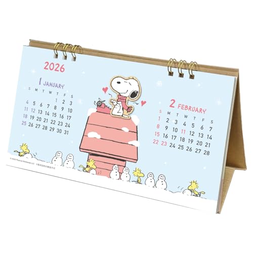 2026年カレンダー ウッドパーツ卓上/PEANUTS 送料無料