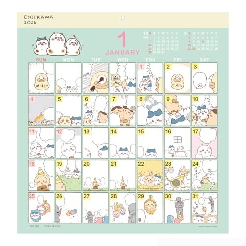 2026年カレンダー コミックデザイン/ちいかわ 送料無料