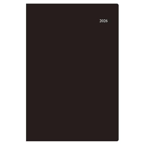 ダイゴー 手帳 2026 スケジュール帳 アポイント マンスリー ブロック チャート 一覧タイプ A5対応 ブラック E1681 202 送料無料