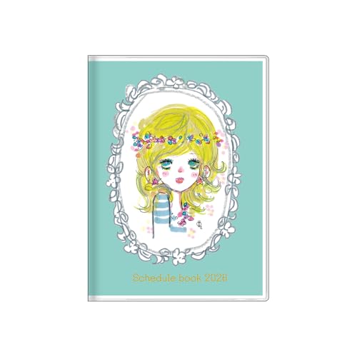 サンスター文具 水森亜土 手帳 2026年 週間 B6 グリーン S2959046 送料無料