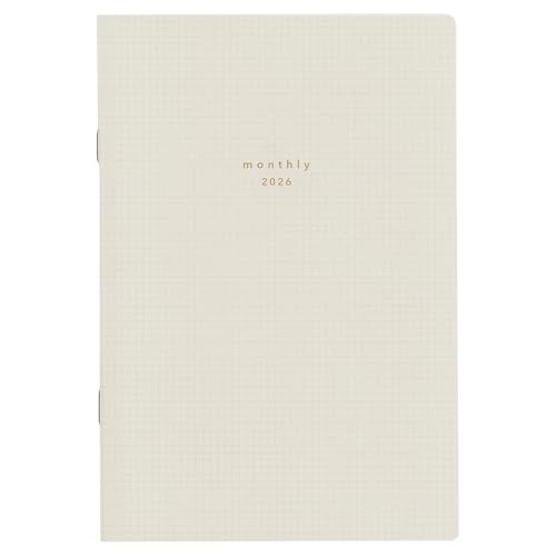 ダイゴー 手帳 2026 スケジュール帳 isshoni. マンスリー ブロック B6対応 ホワイト E8035 2025年 12月始ま 送料無料