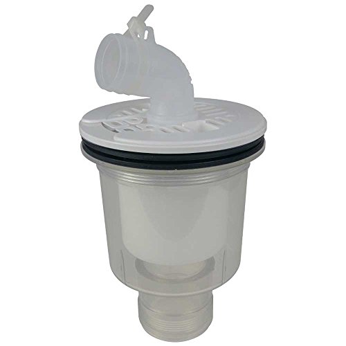 カクダイ 洗濯機パン用縦引トラップ ホワイト 426-154-W 送料無料