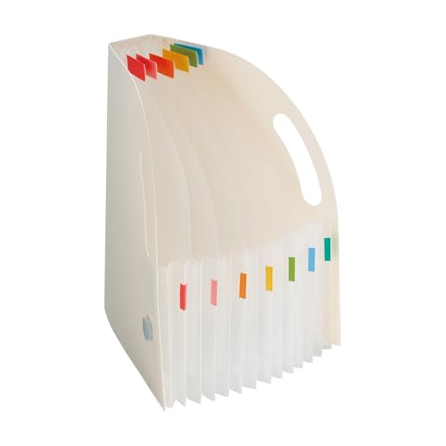 リヒトラブ ドキュメントボックス A5スリム タテ 6仕切 7ポケット ホワイト F7592-0 送料無料