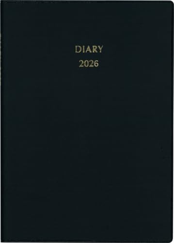 博文館 日記 2026年 B6 中型横線ダイアリー ソフト 黒 No.44 (2026年 1月始まり) 送料無料