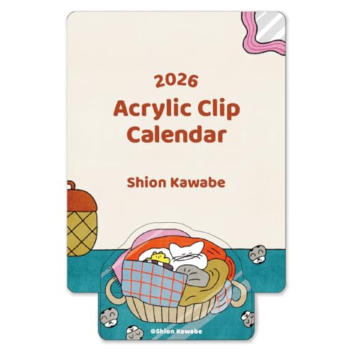 2026年カレンダー アクリルクリップカレンダー/かわべしおん 送料無料