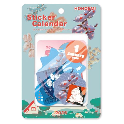 2026年カレンダー ステッカーカレンダー/HOHOEMI 送料無料