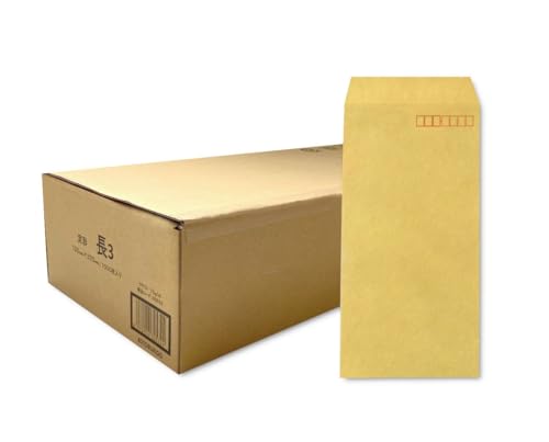 寿堂 Aクラフト 封筒 クラフト封筒 枠付き サイド貼 長形3号 長3 70g 1000枚 30532 送料無料