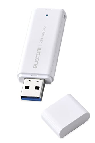エレコム 外付けSSD 500GB ポータブル USB 5Gbps / USB3.2（Gen2）対応 小型 キャップ式 ホワイト ESD 送料無料