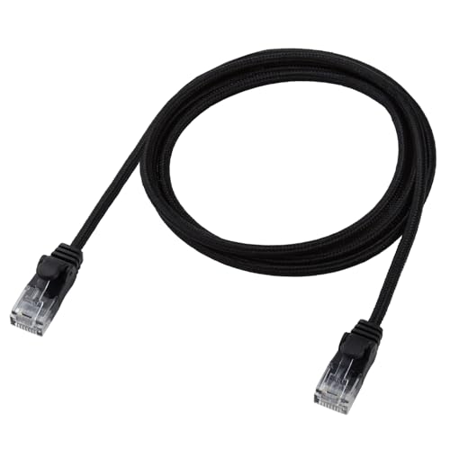 エレコム LANケーブル CAT6A 1m 爪折れ防止 メッシュケーブル ブラック ECLD-GPAM/BK10 送料無料