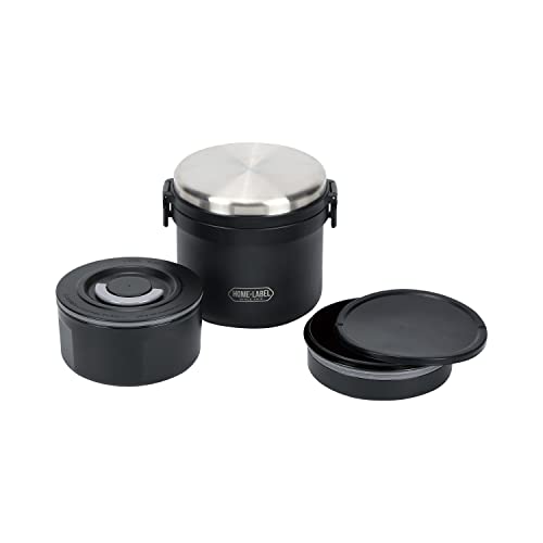 パール金属 ランチジャー 1000 弁当箱 どんぶり 全真空 ステンレス 保温 保冷 ブラック ホームレーベル HB-5665 送料無料