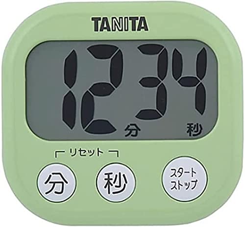 タニタ tanita キッチン 勉強 学習 タイマー 大画面 大音量 100分 マグネット スタンド付き グリーン でか見えタイマー T 送料無料