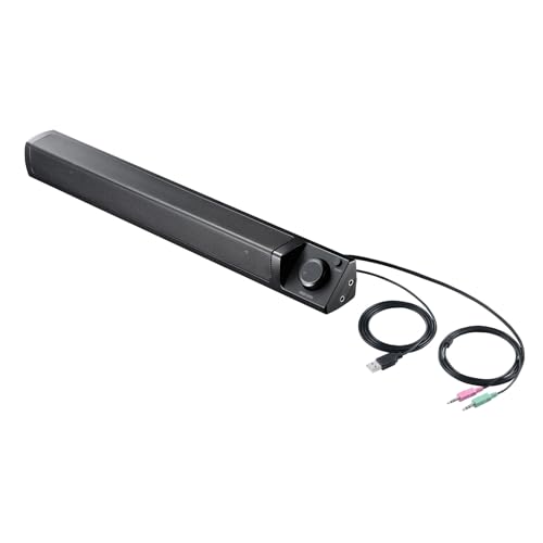 サンワサプライ スリムサウンドバースピーカー(USB電源) MM-SPSBA3 送料無料