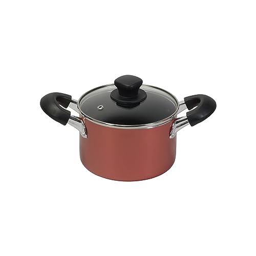 パール金属 鍋 両手鍋 寸胴鍋 16cm 深型 ガラス蓋付 IH対応 ふっ素加工 パスタ カレー 煮込 旨味 HB-6968 送料無料