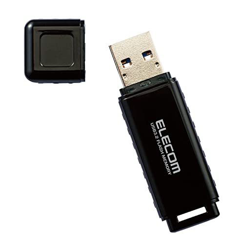エレコム USBメモリ 128GB USB3.2(Gen1)/USB3.1(Gen1)/USB3.0/USB2.0 キャップ式 ブラック 送料無料