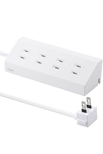 エレコム 電源タップ デザインタップ Angle コーナー 4個口 1.0m ホワイト AVT-D9-2410WH 送料無料