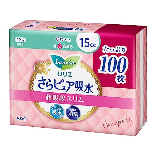 -/15cc/-・Size:15cc・パッケージ個数:1・しっかり吸水！ 頼れる！超吸収スリム 薄さ1.6mm【無香料】・【15cc】【19cm】【100枚】商品紹介 もしもの時も安心、「女性のおまもり」さらピュア吸水から、しっかり吸収！頼れる超吸収スリム。超薄1．6mmつけてる感ゼロへ。パワフル吸水で水分をしっかり吸引！すぐにさらさらずっとさらさら。瞬間消臭。ムレにくい全面通気性シート。前側ちょこっと幅広の快適＆安心きちんと設計。 使用方法 使用上の注意 ・トイレに流さないでください。 ・適切な廃棄をこころがけましょう。 ・お肌に合わない時は医師に相談してください。 ・汚れたパッドは早くとりかえてください。 保管上の注意 開封後は、ほこりや虫等が入り込まないよう、衛生的に保管してください。
