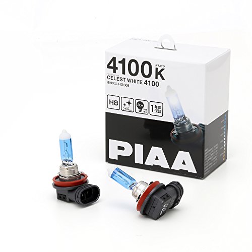 PIAA(ピア) 車用 バルブ フォグライト用 ハロゲンバルブ H8 4100K セレストホワイト 車検対応 2個入 12V 35W(7 送料無料