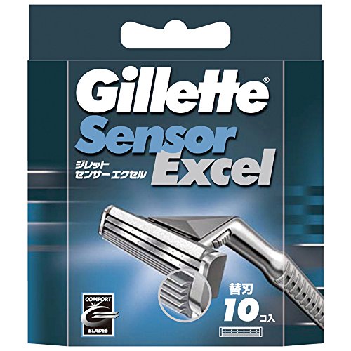 Gillette ジレット センサーエクセル 単品 替刃10個 髭剃り カミソリ 男性 メンズ 替刃10個入