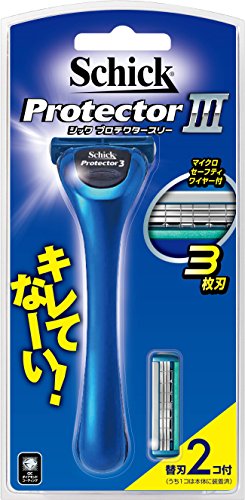 Schick(シック) プロテクタースリー 3枚刃 ホルダー(刃付き+替刃1コ入) マイクロ セーフティワイヤー付..