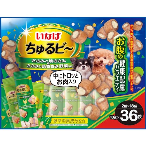 いなば ちゅるビ~ お腹の健康配慮バラエティ 36袋 犬用おやつ
