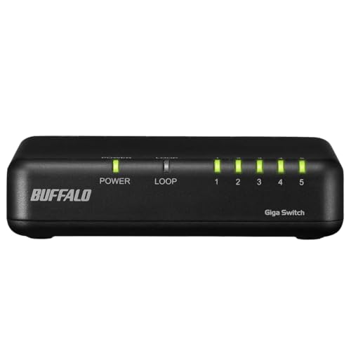 バッファロー Giga対応 スイッチングハブ 5ポート プラスチック筐体 AC電源 壁掛け 日本メーカー エコパッケージ ブラック LSW-5