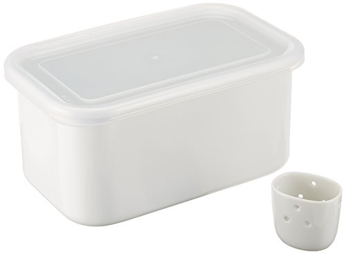 Rakuten - 野田琺瑯(Nodahoro) 漬物容器 保存容器 ホーロー 角型 レクタングル 3.2L 水取器付き ホワイトシリーズ ぬか漬け美人 日本製 T