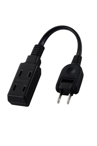 エレコム 電源タップ 10cm 短い 3個口 スイングプラグ 極性対応 (N極対応) PSE技術基準適合 持ち運び ブラック ECT-3401B