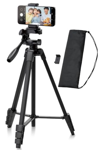 ELECOM - エレコム スマホ カメラ 三脚 3段階伸縮 最大長さ147cm 収納40cm 360度回転 スマホホルダー付き 収納ケース付き 持ち運び 【 i