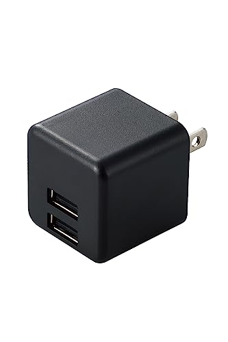 1)充電器単体ブラック/1)充電器1個/EC-AC3912BK・Color:ブラックSize:1)充電器1個Style:1)充電器単体・パッケージ個数:1・家庭用コンセントからスマートフォンやタブレット等を充電、給電できるAC充電器です。・携帯に便利なコンパクト設計のデザインを採用しています。・出力端子が2ポートありますので、スマートフォンなどを2台同時に充電が可能です。・1ポート最大出力12W(5V/2.4A)、合計最大出力12W(5V/2.4A)です。・接続された機器を自動的に見分けて適した出力で充電できる“おまかせ充電”に対応しています。【仕様】 ■対応機種：2つのUSB Type-Aポートから、それぞれ最大12W(5V/2.4A)、合計最大12W(5V/2.4A)までの出力で充電、使用可能な機器とその組み合わせ ■コネクタ形状：USB-Aポート×2 ■定格入力電圧：AC100-240V 50/60Hz ■定格入力電流：0.4A ■定格出力電力：合計12W ■定格出力電圧：5V ■定格出力電流：2ポート合計2.4A、1ポート最大2.4A ■外形寸法：幅約34mm×厚み約34mm×高さ約34mm ※ACプラグ収納時 ■重量：約44g ■カラー：ブラック ■コンセントプラグ仕様：90度スイング構造、耐トラッキングスリーブ付 ■法令：◇PSE 特定電気用品 ■使用可能地域：日本 ■保証期間：1年間 ■その他：おまかせ充電機能搭載 【説明】 ■家庭用コンセントからスマートフォンやタブレット等を充電、給電できるAC充電器です。 ■携帯に便利なコンパクト設計のデザインを採用しています。 ■出力端子が2ポートありますので、スマートフォンなどを2台同時に充電が可能です。 ■1ポート最大出力12W(5V/2.4A)、合計最大出力12W(5V/2.4A)です。 ■接続された機器を自動的に見分けて適した出力で充電できる“おまかせ充電”に対応しています。 ■スマートフォン等に付属もしくは対応する充電用USBケーブルを使用して充電可能です。 ※本製品に充電用ケーブルは付属していません。 ■未使用時は電源プラグを折りたたんで充電器本体に収納可能です。スッキリとコンパクトに収納できるので、持ち運びにも便利です。 ■トラッキング現象による火災の防止に役立つ、絶縁キャップ付きのコンセントプラグを採用しています。 ※機器本体や充電器が濡れた状態で充電すると、異常な発熱・焼損の原因となり大変危険ですのでおやめください。 ■自社環境認定基準を1つ以上満たし、『THINK ECOLOGY』マークを表示した製品です。 ■廃棄物削減に取り組み、製品に同梱する取扱説明書等をペーパーレス化した製品です。 ■環境保全に取り組み、製品の包装容器におけるプラスチック重量を、社内基準製品より20%以上削減した製品です。 ■環境保全に取り組み、製品の包装容器が紙・ダンボール・ポリ袋のみで構成されている製品です。 【商品に関するお問い合わせ】 エレコム総合インフォメーションセンター TEL. 0570-084-465 FAX. 0570-050-012 受付時間 / 10：00〜19：00　年中無休 チャットサポートも可能です。詳細は 8056.jpをご確認ください。