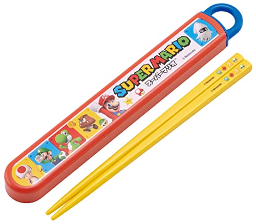 スケーター(Skater) 箸 箸箱 セット 子供用 お弁当 16.5cm 日本製 食洗機対応 スライド式 スーパーマリオ 23 男の子 ABS