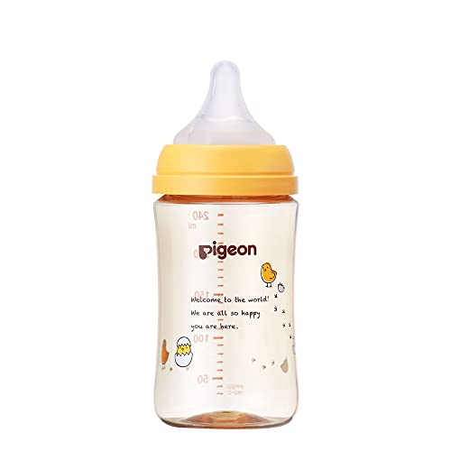 プラスチックバード/240ml/-・Size:240mlStyle:プラスチックColor:バード・パッケージ個数:1・3カ月から、母乳実感乳首M（スリーカット）付き・哺乳の3原則「吸着（きゅうちゃく）」「吸啜（きゅうてつ）」「嚥下（えんげ）」をサポートします・病産院での使用実績No.1（※ピジョン調べ）・プラスチックは医療系で使用される高品質プラスチックです・母乳実感は、60年以上の研究が生んだ「自然に飲める」を追求した設計の哺乳びんです・母乳実感は、60年以上の研究が生んだ「自然に飲める」を追求した設計の哺乳びんです。 ・赤ちゃんが生まれながらに持つ自然な口の動きで飲むことができるので、いつでもおっぱいと併用しやすく、安心して母乳育児を続けられます。 ●3カ月から、母乳実感乳首M(スリーカット)付き ●哺乳の3原則「吸着(きゅうちゃく)」「吸啜(きゅうてつ)」「嚥下(えんげ)」をサポートします。 「吸着」サポート:おっぱいに近づけ、スムーズな舌の動きをさまたげないもっちり触感 「吸啜」サポート:お口に密着できるぴたっとカーブ、適切なくわえこみ目安ラッチオンライン 「嚥下」サポート:「成長・発達」に合わせて設計した吸い穴形状 ●病産院での使用実績No.1(※ピジョン調べ) ●プラスチックは医療系で使用される高品質プラスチックです。また、BPAフリーで安全な材料を使用しています。 ~乳首サイズの選び方~ 乳首サイズが適していない場合、赤ちゃんに負担がかかることがある為、成長に適したサイズを選びましょう。 サイズが合っていないとミルクが出すぎてむせてしまうことや、出にくくて赤ちゃんに負担がかかることがあります。 【母乳実感のご使用時期のめやす】 ・生後すぐの赤ちゃんに(吸い穴形状) ・SS/0ヵ月~ 丸 穴 飲む目安:50mlなら約10分 ・S/1ヵ月頃~ 丸 穴 飲む目安:100mlなら約10分 ・M/3ヵ月頃~ スリーカット 飲む目安:150mlなら約10分 ・L/6ヵ月頃~ スリーカット 飲む目安:200mlなら約10分 ・LL/9ヵ月以上 スリーカット 飲む目安:200mlなら約5分 ・3L/15ヵ月以上 スリーカット 離乳の完了時期にあたります。離乳の様子に合わせてご使用ください。 【煮沸消毒】 大きな鍋に水をたっぷり入れて、沸とう後3~5分煮沸 【薬液消毒】 消毒液の取扱説明書をご確認ください 【電子レンジ消毒】 電子レンジ消毒器具の説明書をご確認ください