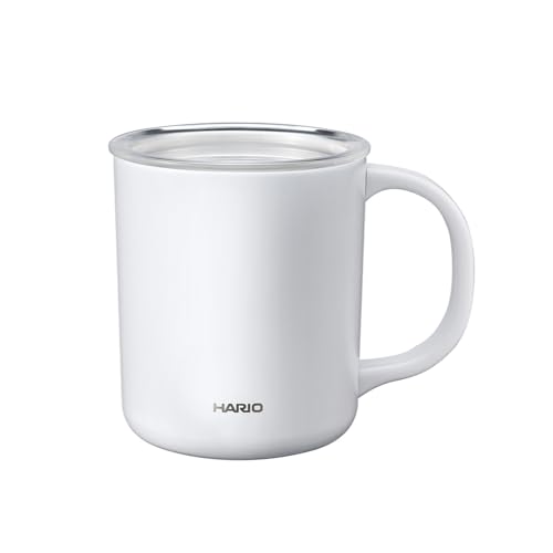Rakuten - HARIO(ハリオ) セラミックコーティング 真空二重保温マグ ホワイト 350ml フタ付き CMG-350-W