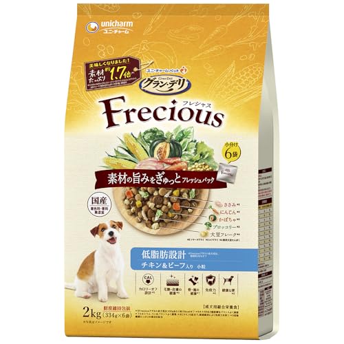 Rakuten - グラン・デリ フレシャス（Frecious）ドッグフード ドライ [成犬用 低脂肪設計] チキン＆ビーフ 2kg【国産】