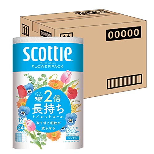 トイレット シングル 2倍長持ち 100m 48ロール スコッティ (ケース品)