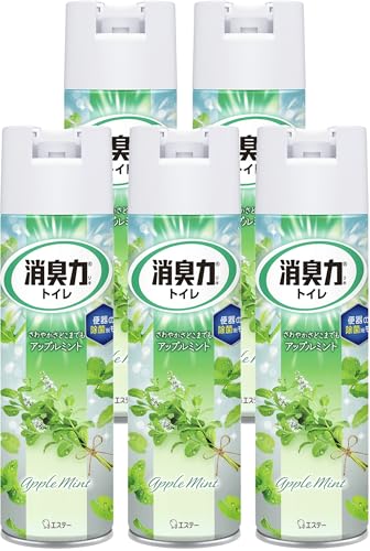 [新容量]365mlグリーン/5個/4904740653976・Style:[新容量]365mlFlavorName:アップルミントSize:5個・パッケージ個数:1・【トイレまるごと消臭 瞬間すっきり】3D広角ジェット噴射で瞬時に空間をまるごと消臭。・【除菌】便器内の薬液がかかった範囲を除菌します。※全ての菌を除菌するわけではありません。・1日2~3回スプレーで約1~1.5ヵ月使用できます。・【用途】消臭 芳香剤 トイレ用(トイレの使用前後 清掃後に)・【アップルミント】アップルのフルーティな甘さと、ミントの爽やかさが絶妙にマッチした香りです。商品紹介 ●3D広角ジェット噴射で瞬時に空間をまるごと消臭。 ●便器内の薬液がかかった範囲を除菌します。※全ての菌を除菌するわけではありません。 ●1日2〜3回スプレーで約1〜1.5ヵ月使用できます。 原材料・成分 植物抽出消臭剤、香料、除菌剤、エタノール