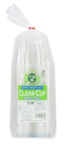 アートナップ クリアカップ 220ml 100個入 使い捨て プラスチックコップ パーティ...