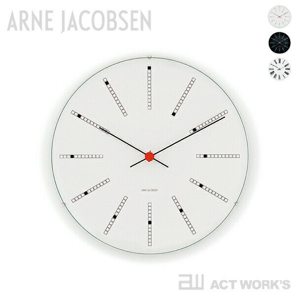 《全3色》ARNE JACOBSEN Wall Clock 290mm BANKERS／ROMAN ウォールクロック 【アルネ・ヤコブセン デザイン雑貨 壁…