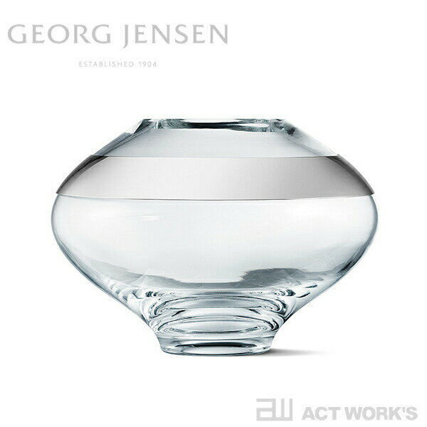 GEORG JENSEN DUO フラワーベース(M) 花びん デュオ ヴェース 【ジョージジェンセン デザイン雑貨 インテリア オブジェ プレゼント 贈り物 北欧 花瓶 花器 手吹きガラス 口吹きガラス】